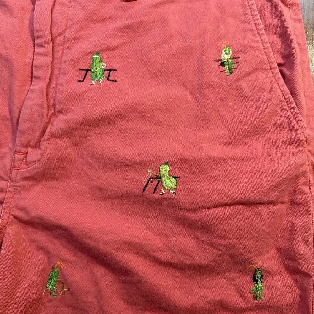Polo‎ Ralph Lauren Chino Shorts Pink Pickleball Cricket AOP Men’s Size 40